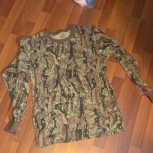 Rothco Camouflage Long Sleeve Shirt - Green and Brown